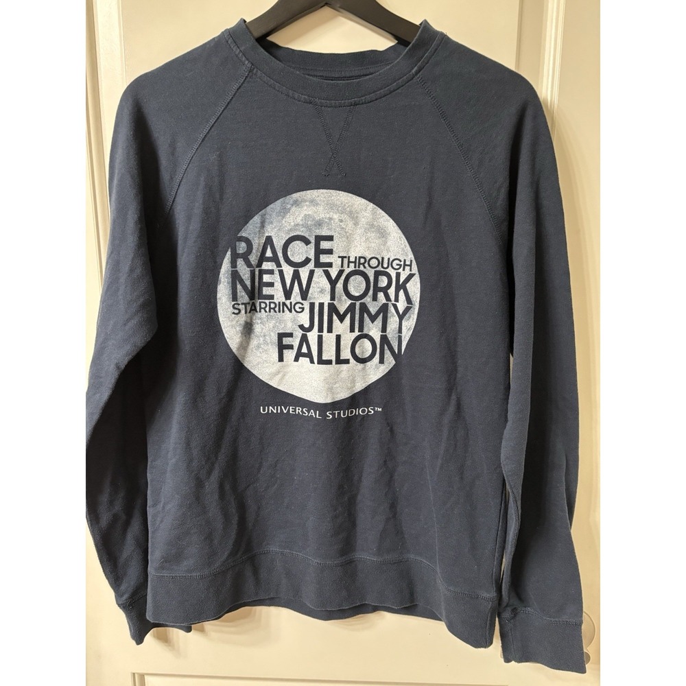 Jimmy Fallon Show Race Through New York Universal Studios Navy Blue Sz S